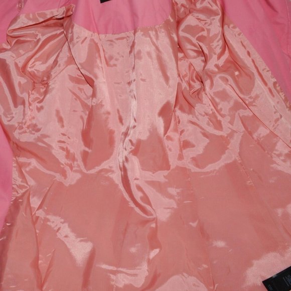CITY UNLTD NEW $179 NWT M MEDIUM PINK TRENCH COAT JACKET DOUBLE BREASTED PEACOAT - Picture 7 of 8